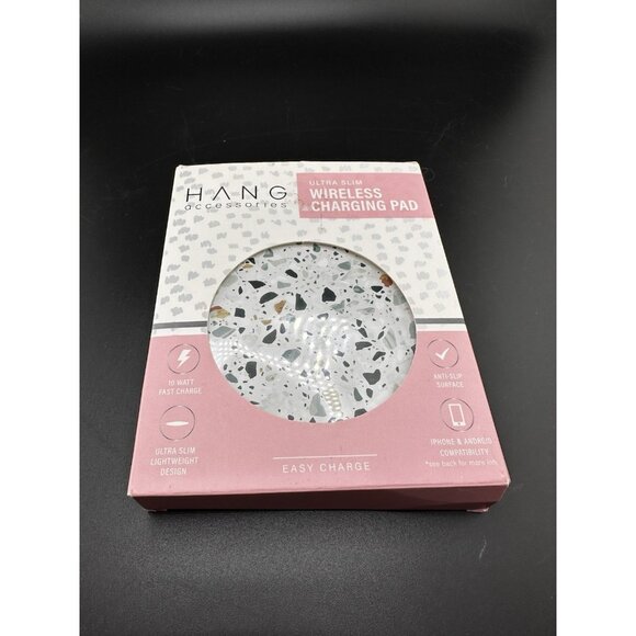 Hang Accessories Ultra Slim Wireless Charging Pad New Box Damage iPhone Android - Picture 1 of 11